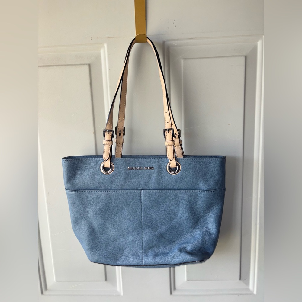 Michael Kors blue leather Bedford handbag